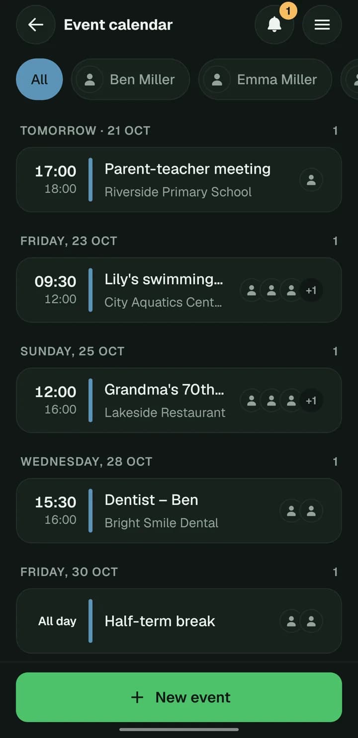 One calendar for everyone.